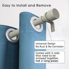 Brushed Nickel Curtain Rod Adjustable 16-88 Inch Aluminium End Cap Design