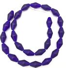 25 Vintage Trade Czech Bohemian Cobalt Blue Bicone Pressed Glass Beads