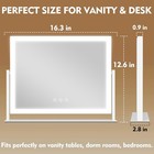  Lighted Makeup Mirror 16 3 x12 6   Hollywood Vanity Mirror With 10x Magnifier  