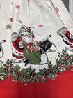 Amazing Vintage Christmas Half Apron Santa Sleigh
