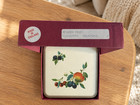 Pimpernel Meissen Fruit Coasters Set Of 6 Cork Back Made In England Nwot Vintage