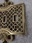 Vintage Brass Triple Light Switch Plate Hollywood Regency Glam