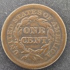 1853 Braided Hair Large Cent -    Nice Details   Color  