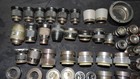 Huge Antique Vintage Brass Microscope Projector Lens Component Lot  51 Pcs 