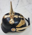 German Pickelhaube Prussian Leather Helmet Imperial Officer   s Grade Collectible