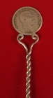 Hawaii Silver Coin Spoon - 1883 Kingdom Of Hawaii King Kaiakaua Silver Dime 10c