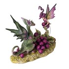 Pt Amy Brown Designer Fairies  always Share Your Grapes  Fairy   Dragon Figure
