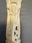 Authentic Asian Carving With Wood Base Original