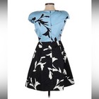 Dan Liu Designer Fit And Flare Blue And Black Cocktail Party Dress  Size 2