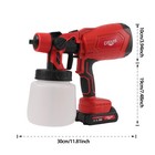 Cordless Paint Sprayer 1000ml Hvlp Spray Paint Gun With 2 Batteries For Diy Work