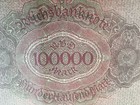 1923 100 000 German Mark Banknote Reichsbanknote Inflation Money