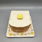 Vintage 1950 s Toast Keeper Covered Dish Japan Mcm Kitchen Plate Bread Novelty