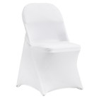 Stretch Spandex Folding Chair Covers Universal Fitted Wedding Ho - White 100 Pcs