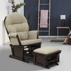Homcom Nursery Glider Rocking Chair With Ottoman  Thick Padded Cushion Seating A