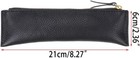 Genuine Leather Pencil Case - Zippered Pen Case Stationery Bag Zipper