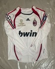 Ac Milan 2006 07 Kaka  22 White Away Final Long Sleeve Soccer Jersey Size Medium