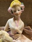 Antique German Lady Germany Half Doll Porcelain 8    Victorian Hat Pin Cushion