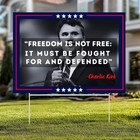 Charlie Kirk Protest Yard Sign  A True Patriot Charlie Kirk Sign With H-stake