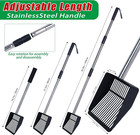 Hollow Out Fireplace Shovel Black Metal Coal Shovel  Fireplace Ash Sifter Scalab