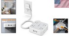 900 Joules Surge Protector Power Strip - 8 Ac Outlets  3 Usb Ports  Wall-mount