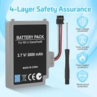 2pcs Battery Pack For Wii U Gamepad  Rechargeable Battery Replacement With Screw