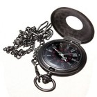 Black Retro Steampunk Pocket Watch Vintage Quartz Pendant Necklace Chain Gift