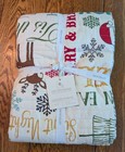 Levtex Home-quilted Throw New 50x60 Christmas Theme Quilted Reindeer Snowflakes
