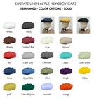 Emstate European Linen 8 Panel Applejack Newsboy Cap Made In Usa Many Colors