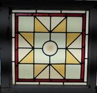 Pretty Abstract Midsize Old English Leaded Stained Glass Window 24 1 2 x 19 