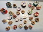 Vintage Wooden Thread Spools Lot Of 30 With And Without Thread Crafts Diy