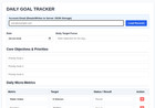 Printable Daily Goal Tracker Pdf Focus Planner Productivity Template Digital