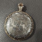 Watch-it Quartz Full Hunter Pocket Watch Eagle Theme Gold Silver Case Analog