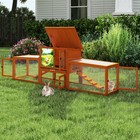 Coziwow 94   Wooden Rabbit Hutch Guinea Pig House 2-tier Chicken Coop Ramps New