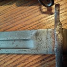 Antique Bayonet Us Sa 1907 U s  229702  Blade 10  W scabbard 