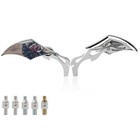 360 Swivel Chrome Rear View Mirrors For Harley Sportster Xl883 Xl1200 Softail
