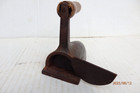 Antique Small Sad Iron With Heating Insert And Neat Trivet   About 4  X 3 1 2 