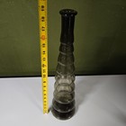 Vtg Grey Bubble Glass Decorative Beehive Vase Design Bottle Collectors 19 Inches