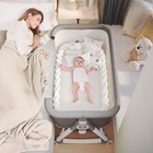 Foldable Baby Bassinet Bedside Sleeper  Portable Crib With Wheels   Diaper Ch   