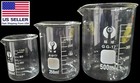 Laboratory Glass Beaker Set 100ml 250ml 500ml Chemistry Measuring Glassware