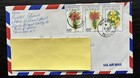 Trinidad   Tobago 1989 Airmail Cover To Usa Strip Of 3 Stamps Flowers Plants 