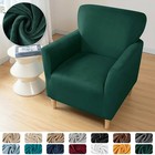 Stretch Velvet Chair Cover Club Couch Armchair Slipcovers Single Sofa Covers