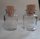Pair Of 2 Vintage Princess House Heritage Etched Crystal 3  Spice Jars W corks