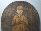 Old Dutch Carved Wooden Piece Vintage 