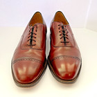 Vintage Johnston Murphy Aristocraft Dress Shoes Brown Cap Toe  Oxford 11 Wide