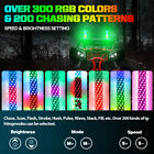 2pcs 2ft Spiral Led Fat Whip Light Rgb Chasing Antenna Lighted Whips For Utv Atv