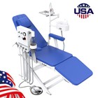 Portable Dental Mobile Chair Folding Silla Led Light  with Turbine Unit 4holes 