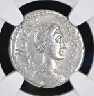 Roman Republic Julius Caesar Lariscolus Diana Ngc Choice Ancient Silver Coin 800