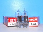 6av6 Nos Rca Radio Vintage Amplifier Audio Vacuum Tubes 2 Valves Tested Ebc91