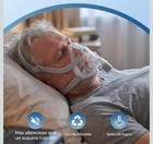 Cpap Nasal Mask With Headgear  Clear Cushion  Gray Head Strap