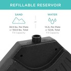 Best Choice Products 4-piece Cantilever Offset Umbrella Base Stand Carry Handles